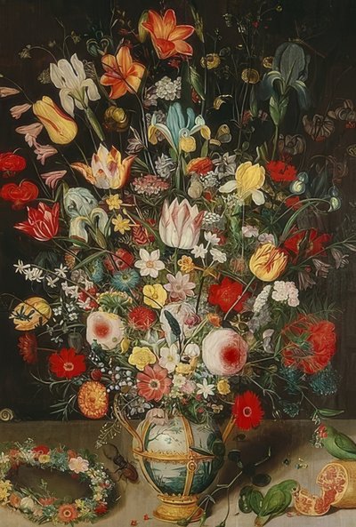 Vaas met bloemen. Rond 1620 door Peter Binoit