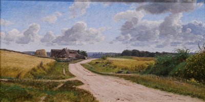 Landweg op Zeeland door Peter Christian Skovgaard