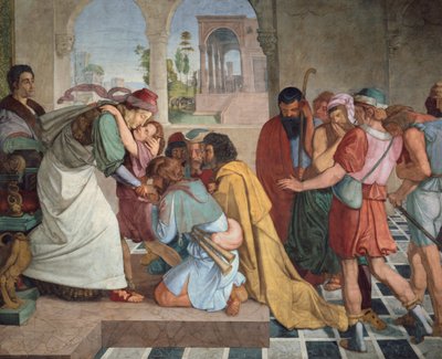 Jozef onthult zichzelf aan zijn broers, 1817 door Peter Cornelius von