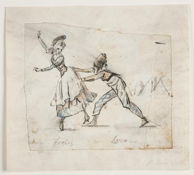Anine Frölich en Pierre Jean Laurent in een scène uit Galeotti