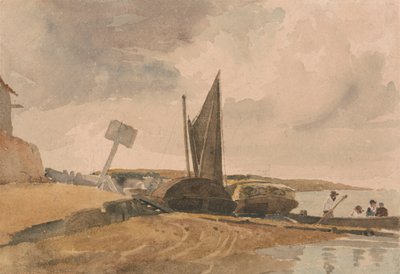 Laagwater, bootlanding door Peter DeWint