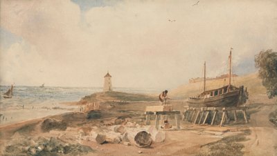 Scheepsbouw aan de Yorkshire Kust door Peter DeWint
