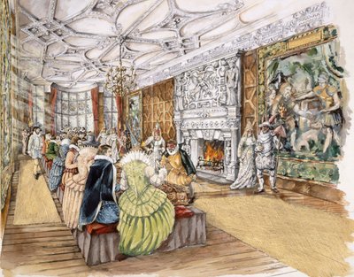 Berry Pomeroy Castle, ca. 1600, ca. 1990-2010 door Peter Dunn