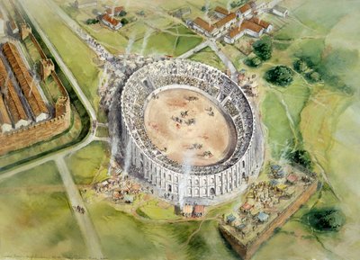 Romeins amfitheater van Chester, 2e eeuw door Peter Dunn