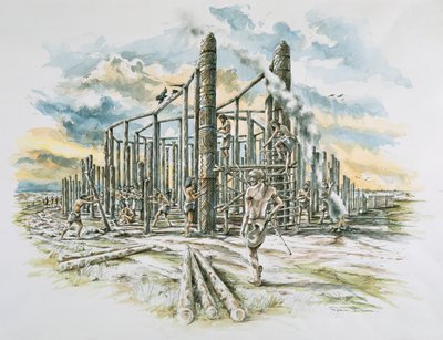 Durrington Walls, Wiltshire, ca. 2500 v.Chr. door Peter Dunn
