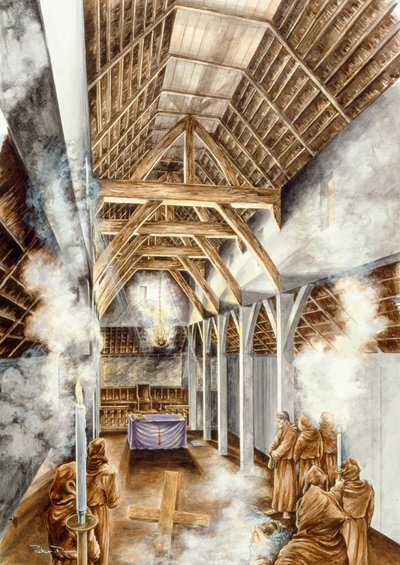 Lindisfarne Priory, c652AD, c1990-2010 door Peter Dunn