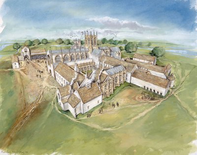 Muchelney Abbey, 16e eeuw, ca. 1990-2010 door Peter Dunn