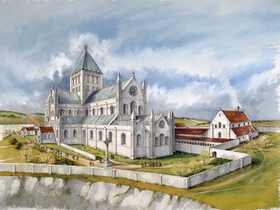 Kathedraal van Old Sarum door Peter Dunn