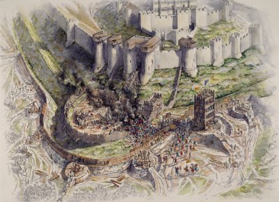 Belegering van Dover Castle, Kent, 1216 ca. 1995-2006 door Peter Dunn