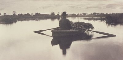 Roeien naar huis met de Schoof-Stuff, Leven en Landschap op de Norfolk Broads, 1886 door Peter Emerson und Thomas Goodall