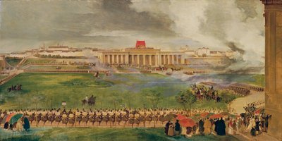 De veldmis op het buitenste kasteelplein op 13 april 1826 door Peter Fendi