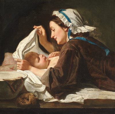 Moeder en kind, 1833 door Peter Fendi