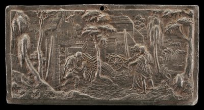 Abraham Verwelkomt de Drie Engelen, ca. 1525-1535 door Peter Flötner