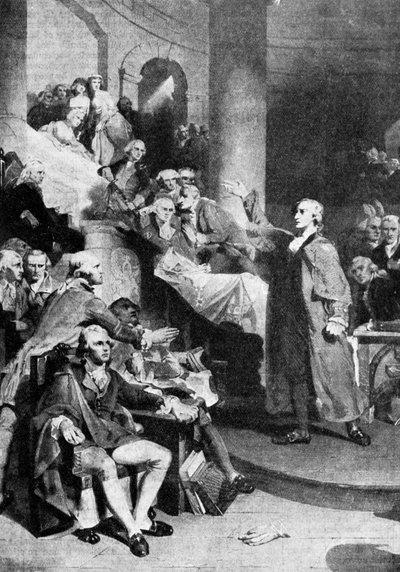 Patrick Henry 1736-1799, Amerikaanse revolutionair, 1775 1935 door Peter Frederick Rothermel