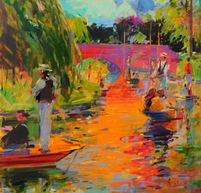Een Dag op de Rivier Cam door Peter Graham (Contemporary)