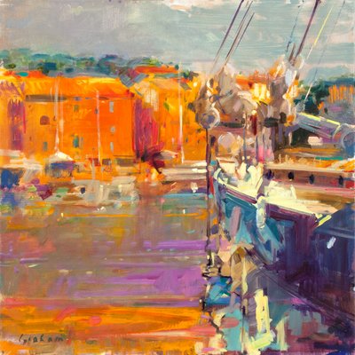 Aanlegplaats in Saint-Tropez door Peter Graham (Contemporary)