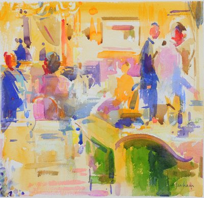 Ontbijt in The Carlyle, New York door Peter Graham (Contemporary)