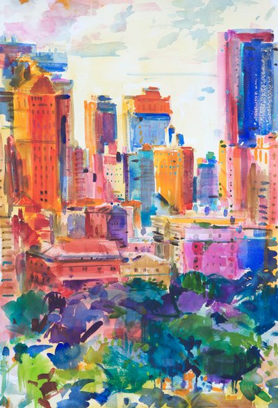 Central Park West, 2011 door Peter Graham (Contemporary)