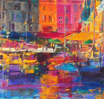 Haven van Honfleur, 2011 door Peter Graham (Contemporary)