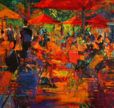 Le Grand Café, 2011 door Peter Graham (Contemporary)