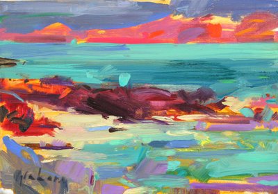 Aan de kust, Iona, 2012 door Peter Graham (Contemporary)