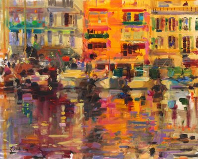 Riviera zomer door Peter Graham (Contemporary)