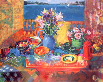 De balkon tafel door Peter Graham (Contemporary)