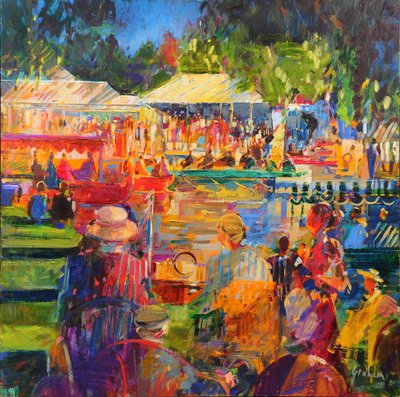 De Theems bij Henley door Peter Graham (Contemporary)