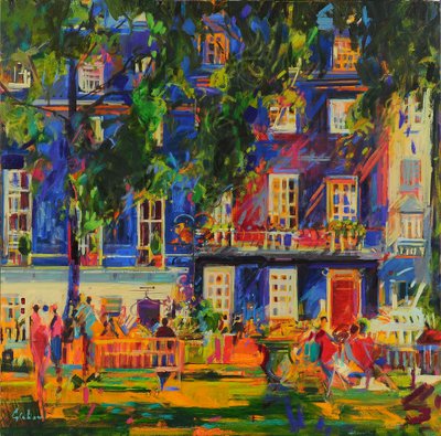 De Nachtegaal Zong, Berkeley Square, 2023 door Peter Graham