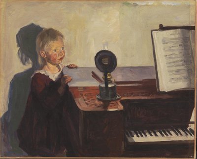 Bimse bij de piano door Peter Hansen