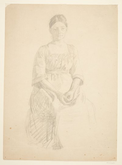 De vrouw van de kunstenaar poseert voor een portret van mevrouw Thora Karl Madsen voor het schilderij: Faaborgmuseets Inwijding (1910-11) door Peter Hansen