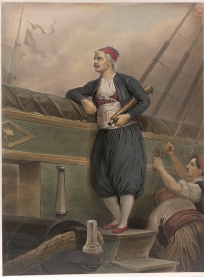 Een Griekse zeeman aan boord van een schip, uit een 