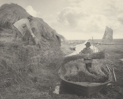 Riet binden, 1886 door Peter Henry Emerson, Thomas Frederick Goodall