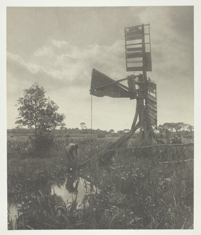 Een vervallen watermolen door Peter Henry Emerson