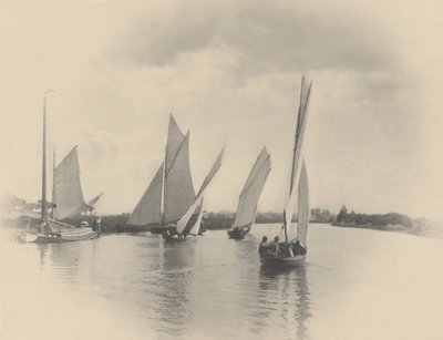 Een zeilwedstrijd bij Horning, 1885 door Peter Henry Emerson
