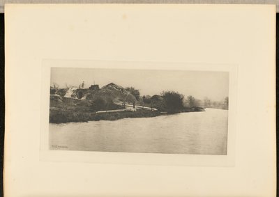 Brickfield aan de rivier de Bure. [Norfolk.] door Peter Henry Emerson