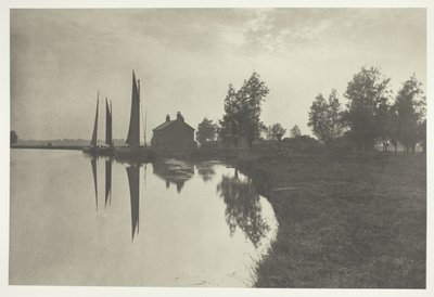 Cantley: Wherries wachten op de kentering van het getij door Peter Henry Emerson