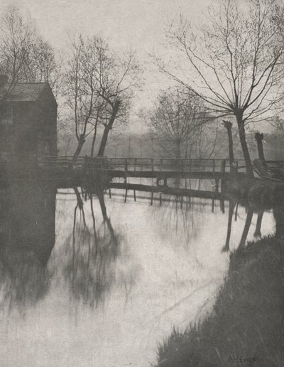 Voetbrug bij Chingford door Peter Henry Emerson