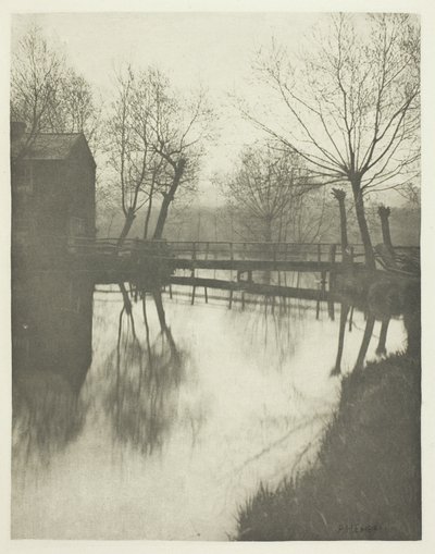 Loopbrug bij Chingford door Peter Henry Emerson