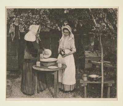 Mevrouw Peck en Mary Critten door Peter Henry Emerson