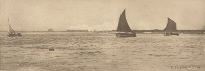 Op Breydon Water - Zee-mist op komst door Peter Henry Emerson