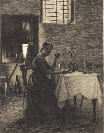 Bij de ochtendkoffie door Peter Vilhelm Ilsted