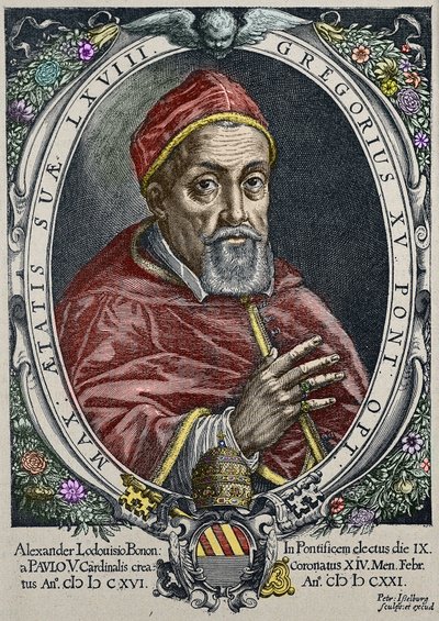Afbeelding van Paus Gregorius XV (1554-1623) Gravure door Peter Isselburg door Peter Isselburg