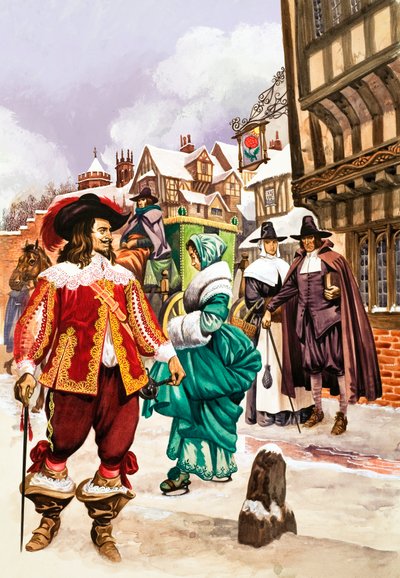 Cavalier in 17e eeuws Londen door Peter Jackson