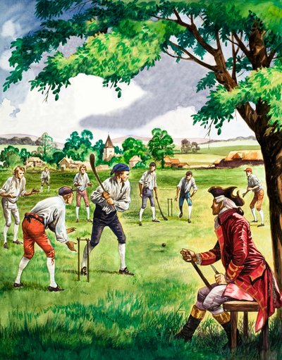 Vroege cricketwedstrijd door Peter Jackson