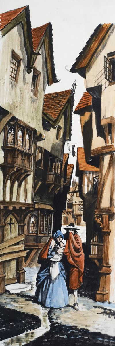 Familie wandelt door de stad door Peter Jackson