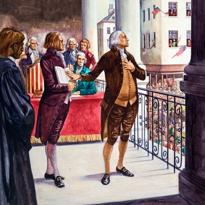 George Washington wordt beëdigd als President van de Verenigde Staten door Peter Jackson