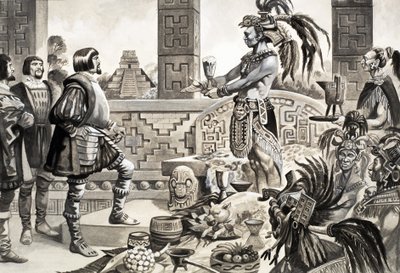 Hernando Cortes in Mexico door Peter Jackson