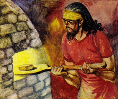 Brief en envelop worden in de oven gebakken om hard te worden door Peter Jackson