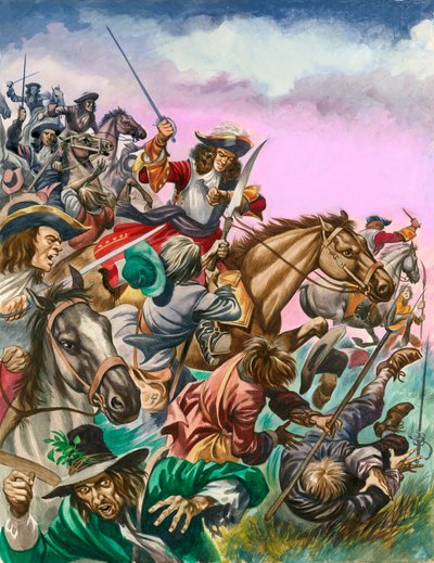 De Hertog van Monmouth bij de Slag van Sedgemoor door Peter Jackson
